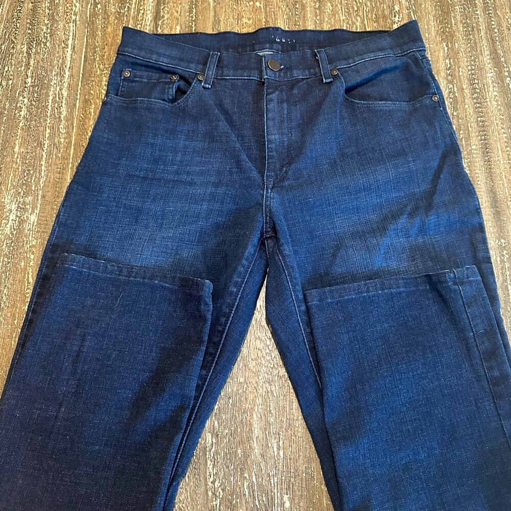 Mott & Bow Straight Stretch Denim Jeans Dark Blue Performance Mens Size 33Wx28L